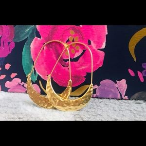 Anthropologie crescent hoop earrings